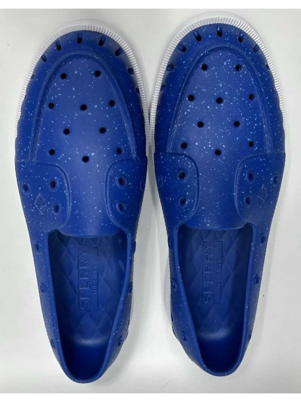 NEW SPERRY A/O Float Speckle Men’s Boat Shoes Size 9 Blue Rubber Water Beach